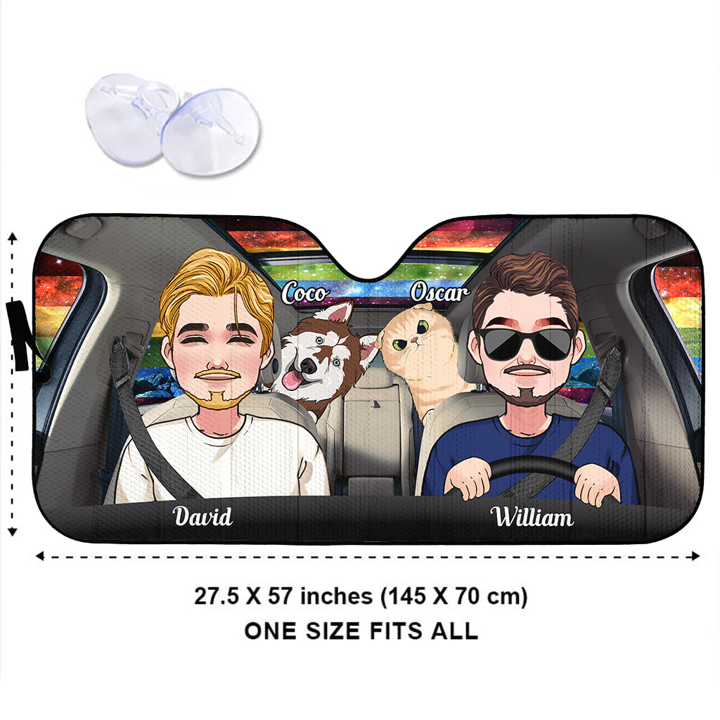 Ride With Pride - Personalized LGBT Support Car Sunshade