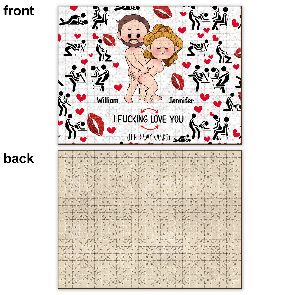 I Love You - Personalized Couple Jigsaw Puzzle