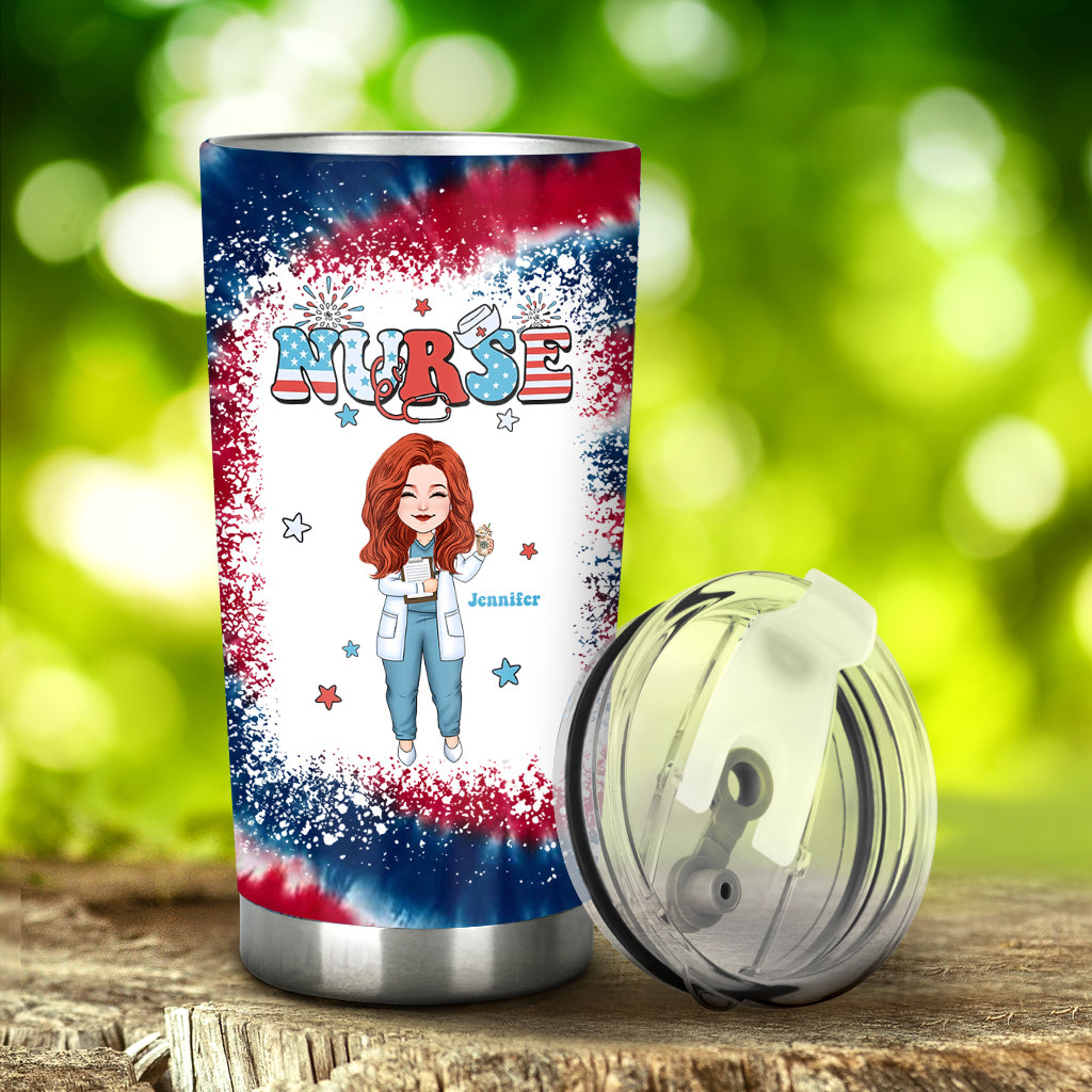 Nurse Life 4th of July - Personalized Nurse Tumbler