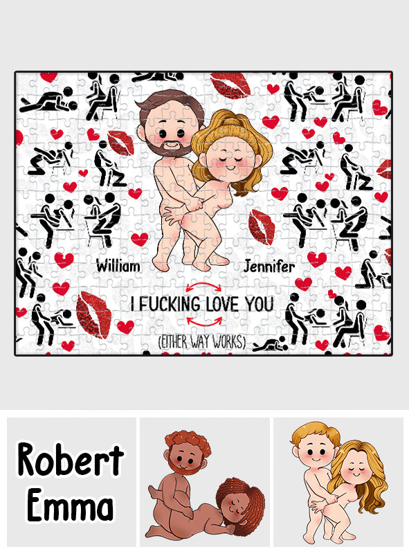 I Love You - Personalized Couple Jigsaw Puzzle