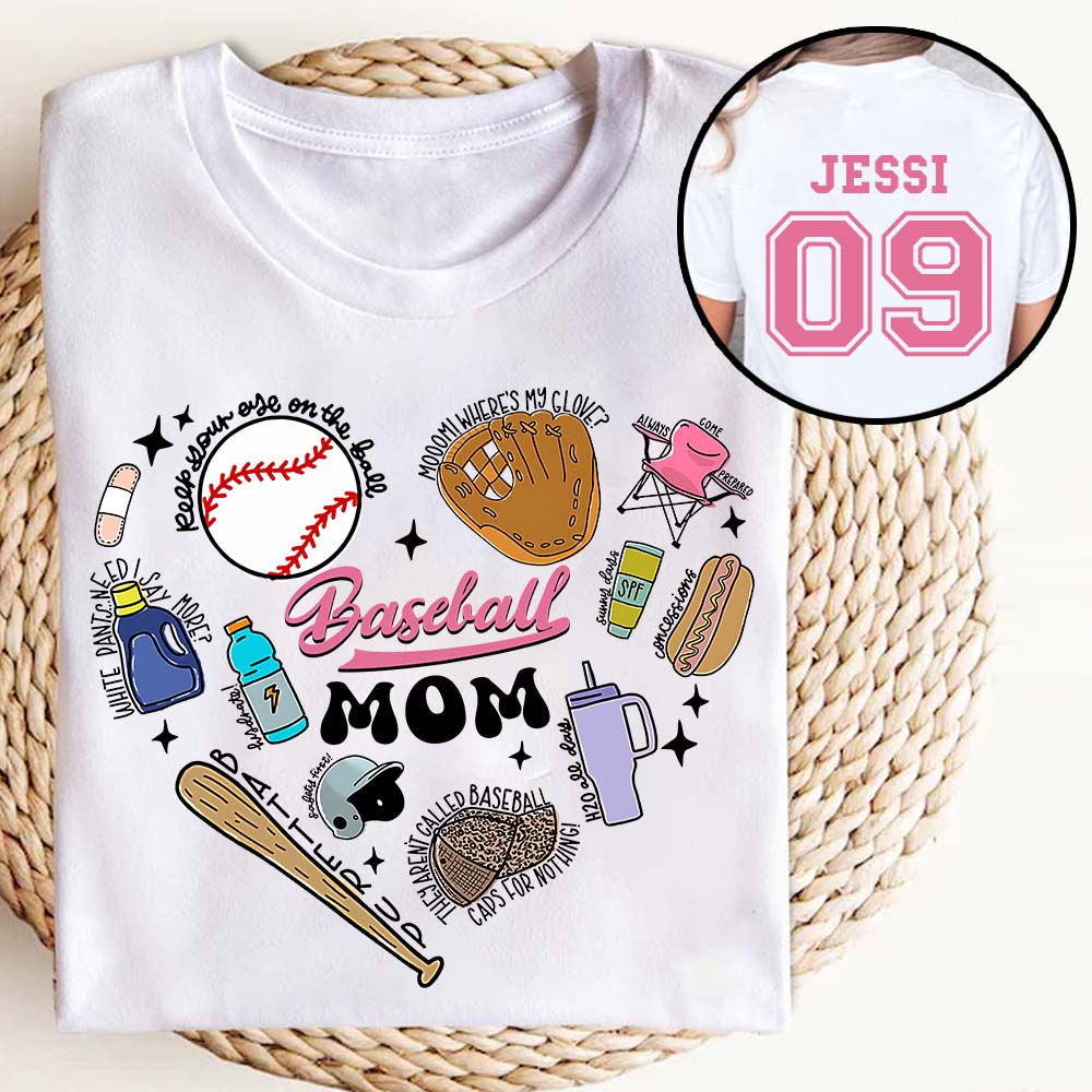 Baseball Mom - Personalized Baseball T-shirt And Hoodie