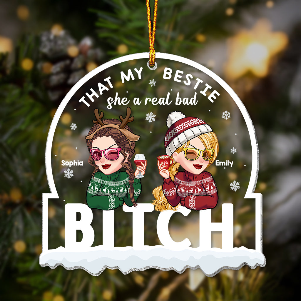 That's My Best Friend - Personalized Bestie Transparent Ornament
