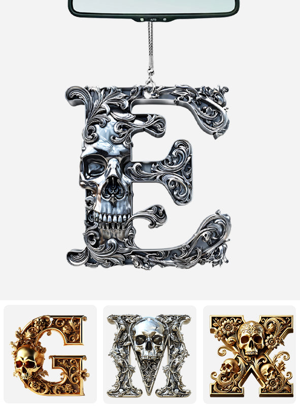 Totenkopf-Alphabet – Personalisierter Totenkopf-Autoanhänger