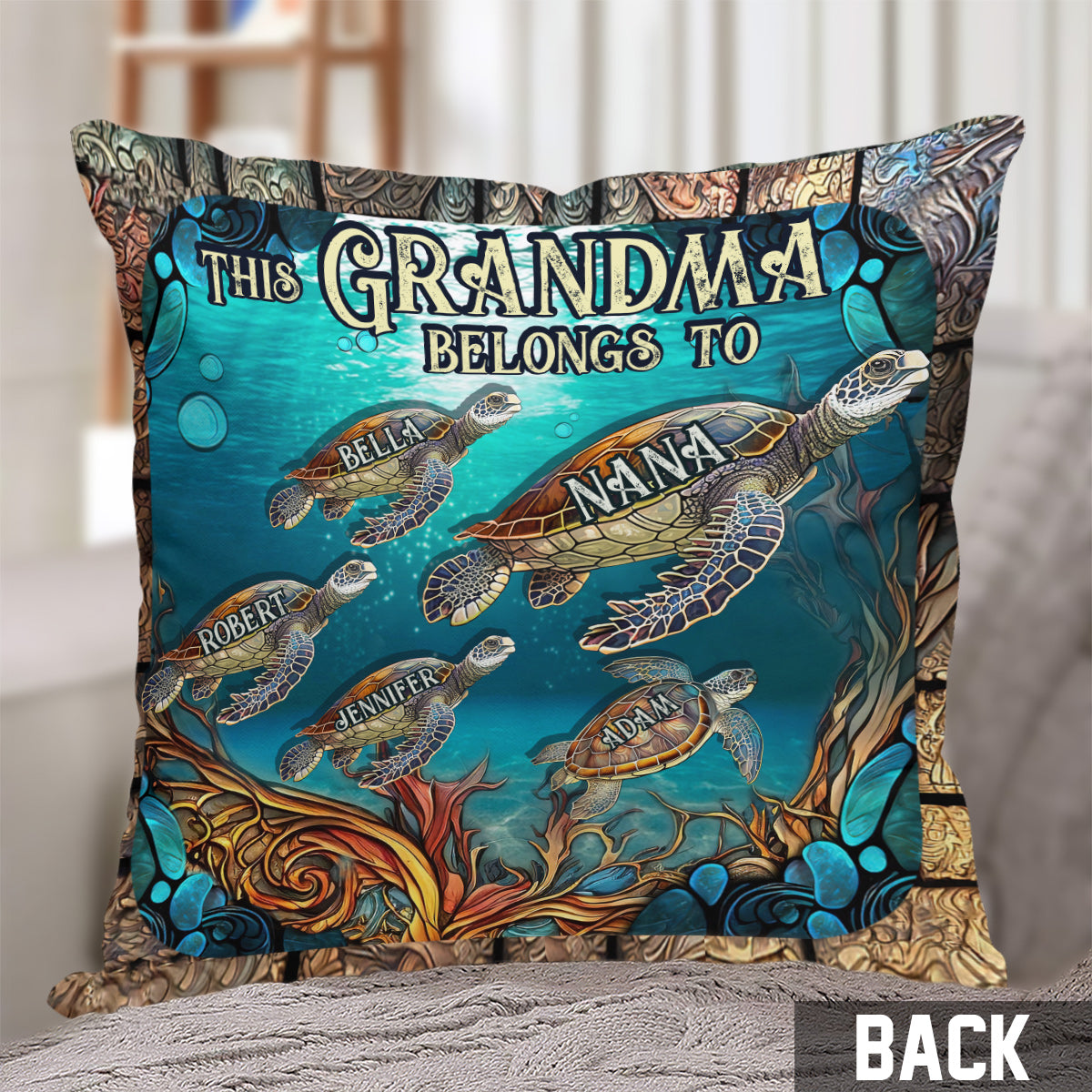 This Grandma Belongs To - Personalized Grandma Throw Pillow