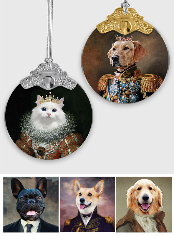Custom Royal Pet Portrait - Personalized Dog Vintage Ornament