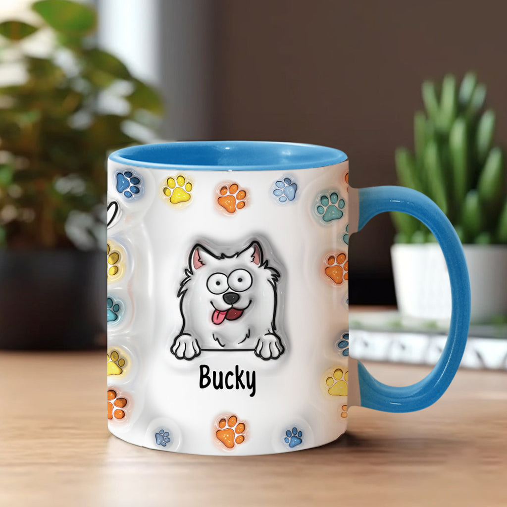 Happy Father's Day - Personalized Dog Accent Mug