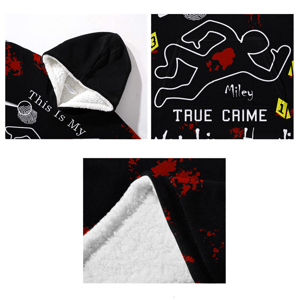 This Is My True Crime Watching Hoodie - Personalized Blanket Hoodie