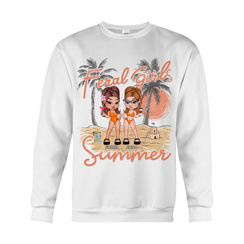 Feral Girls Summer - Personalized Bestie T-shirt And Hoodie