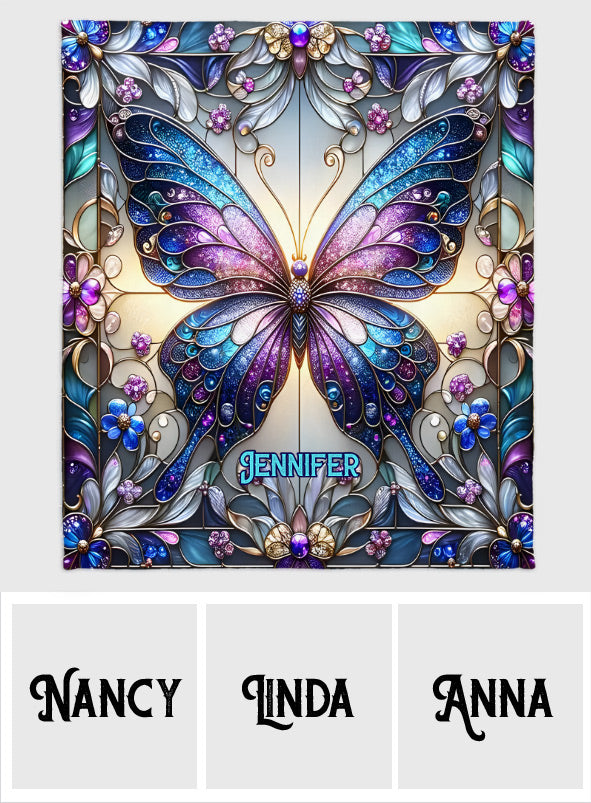 Wunderschöner Schmetterling – personalisierte Schmetterlingsdecke