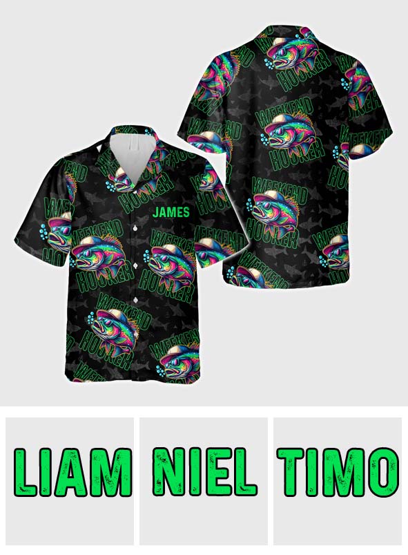 Weekend Hooker - Personalized Fishing Hawaiian Shirt