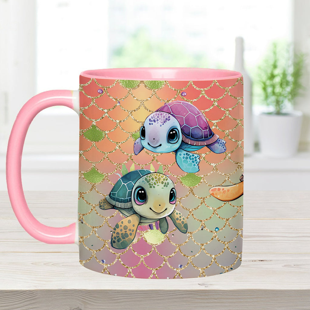 Cute Turtles - Personalized Turtle Accent Mug