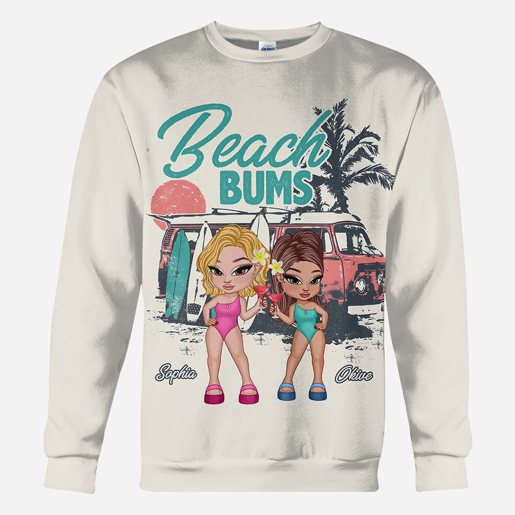 Beach Bums - Personalized Bestie All Over Shirt