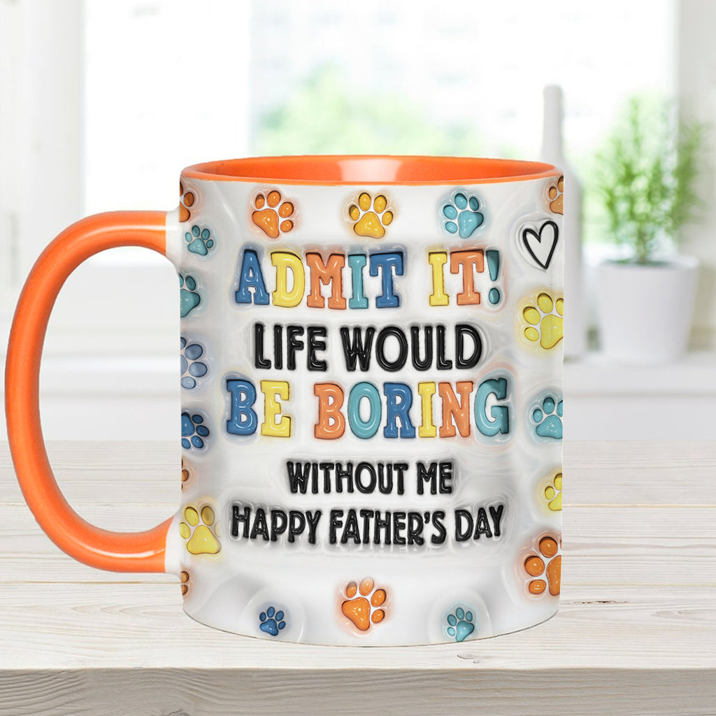 Happy Father's Day - Personalized Dog Accent Mug