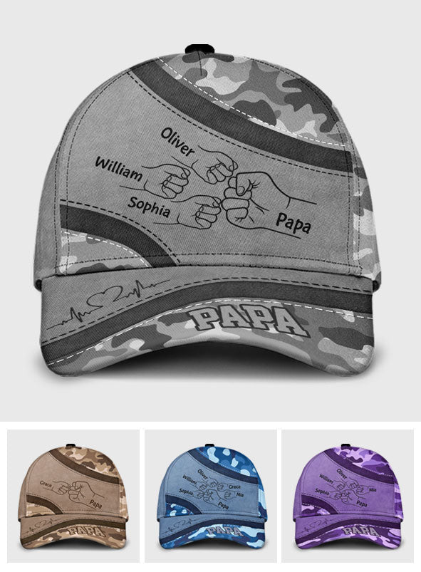 Best Dad Ever Camo Pattern - Personalized Father Classic Cap