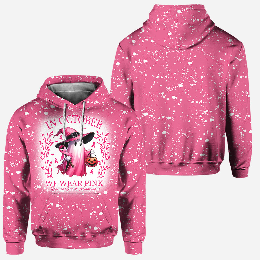 In October We Wear Pink Breast Cancer Awareness Hoodie and Leggings