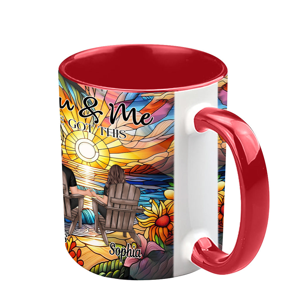 You And Me We Got This - Personalized Couple Accent Mug