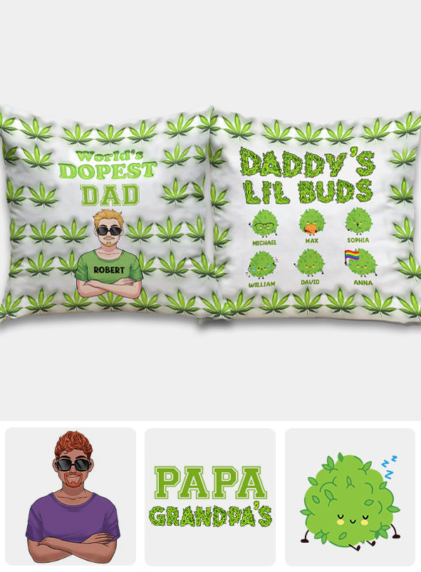Dopest Dad Ever - Personalized Father Throw Pillow