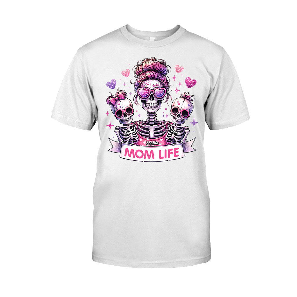 Mom Life - Personalized Skull T-shirt And Hoodie