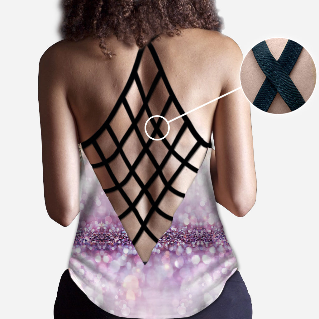 Bit Of Mess But Doing My Best - Personalized Cow Cross Tank Top