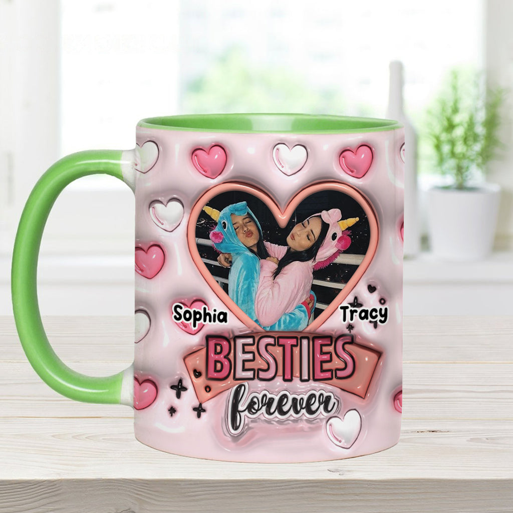 Besties forever - Personalized Bestie Accent Mug