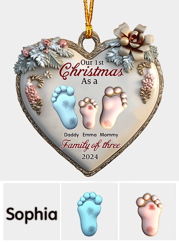 Notre premier Noël ensemble - Ornement familial personnalisé