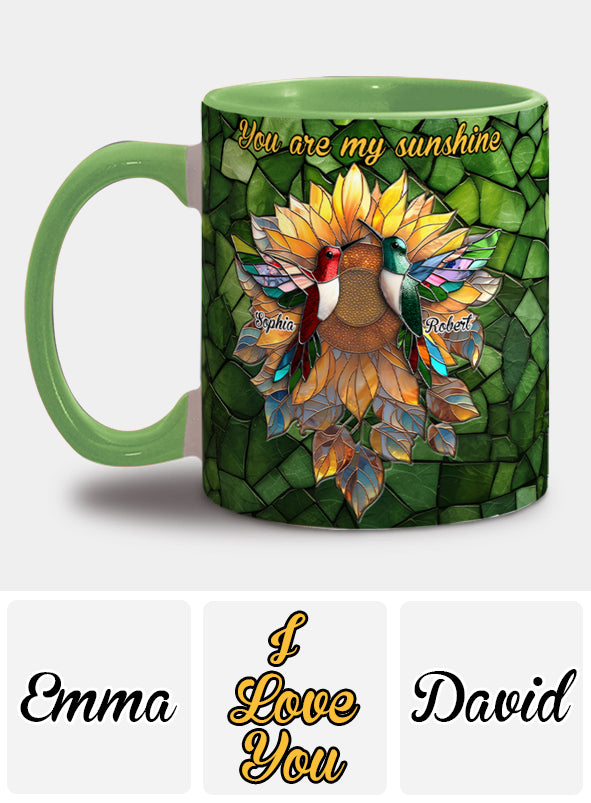 You Are My Sunshine - Personalized Couple Accent Mug