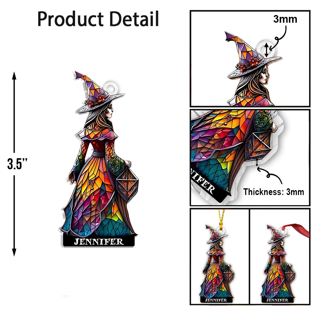 Beautiful Witch - Personalized Witch Custom Shaped Ornament