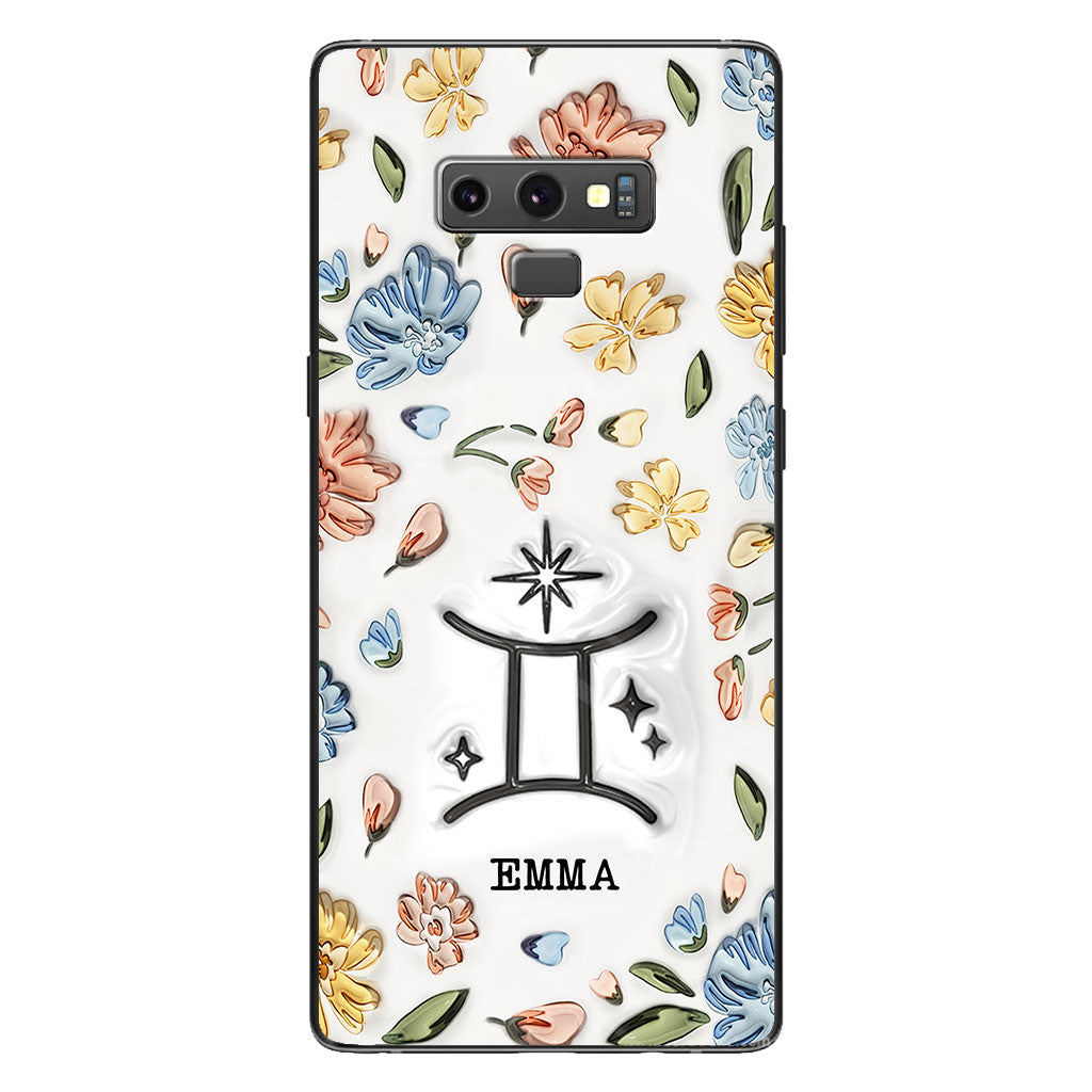 Floral Zodiac Sign - Personalized Horoscope Phone Case