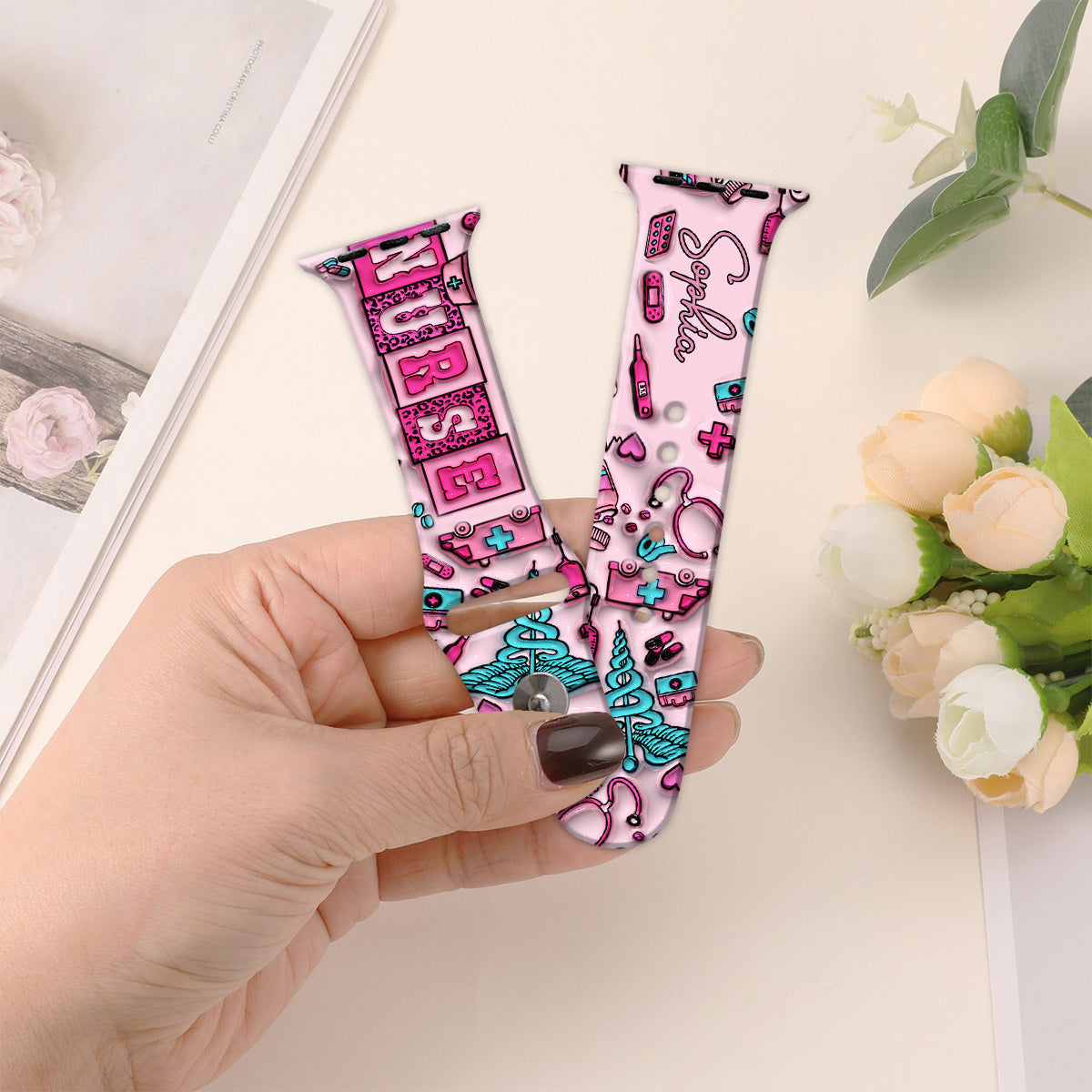 Nurse Life - Personalized Nurse Apple Watch Band