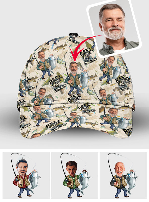 Reel Cool Dad - Personalisierte Angel-Klassiker-Kappe