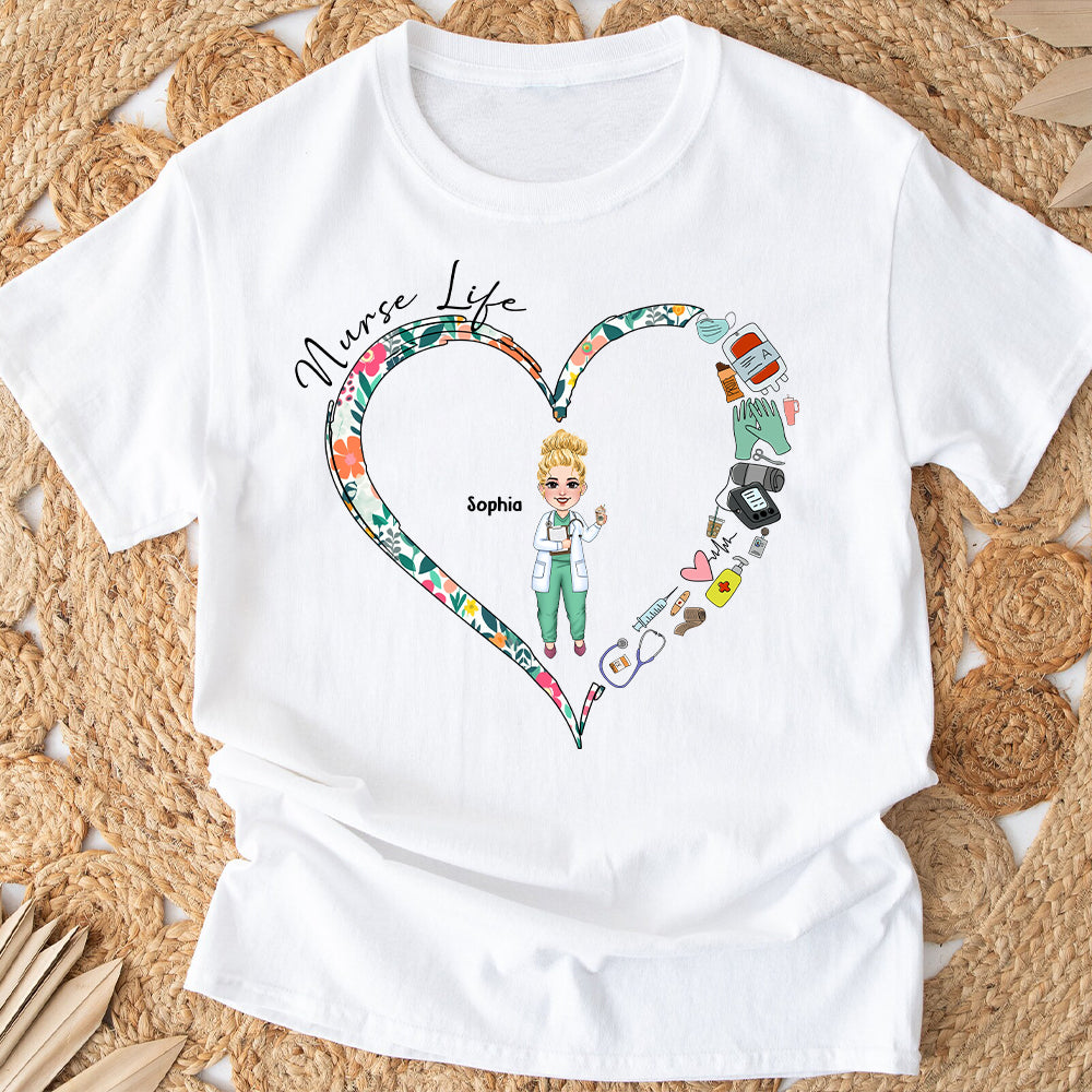 Nurse Life - Personalized Nurse T-shirt And Hoodie