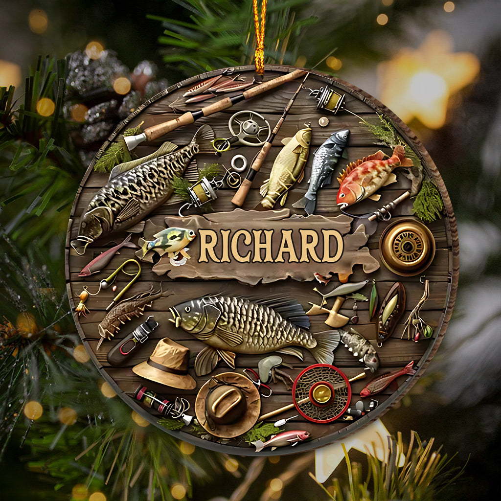 Love Fishing - Personalized Fishing Ornament