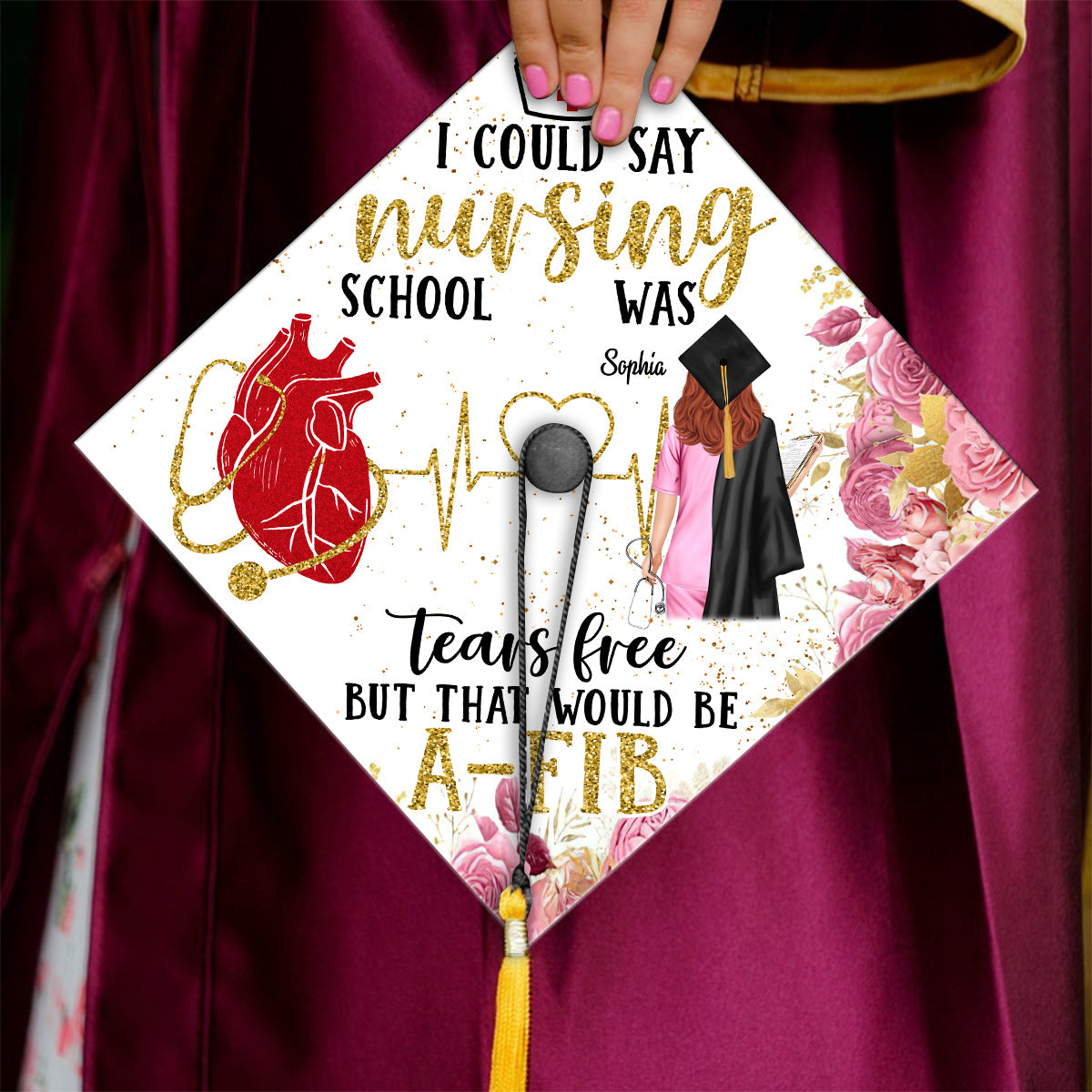 Nursing Graduation - Personalized Nurse Cap Topper