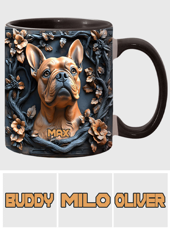 Mug personnalisé avec motif chien « Lovely Frenchie »