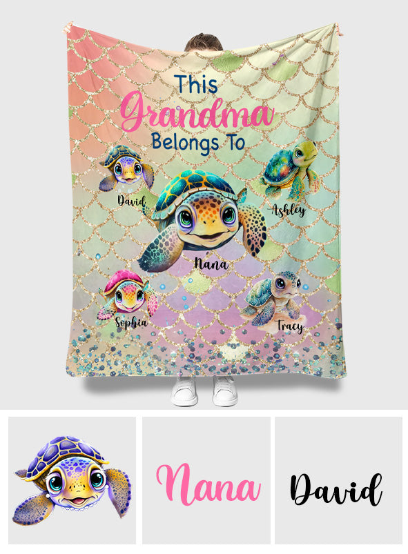 This Grandma Mom Belongs To Custom Any Title - Personalized Grandma Blanket