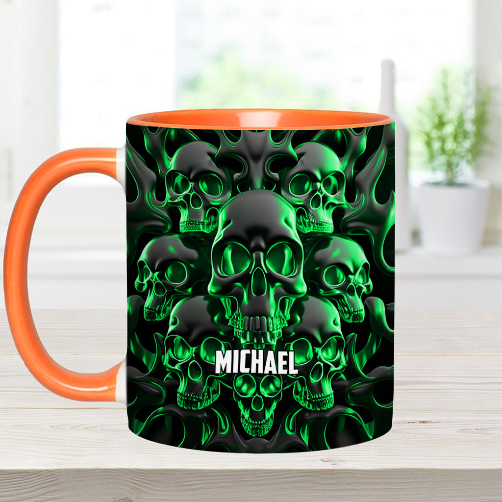 Melted Skull - Personalized Skull Accent Mug