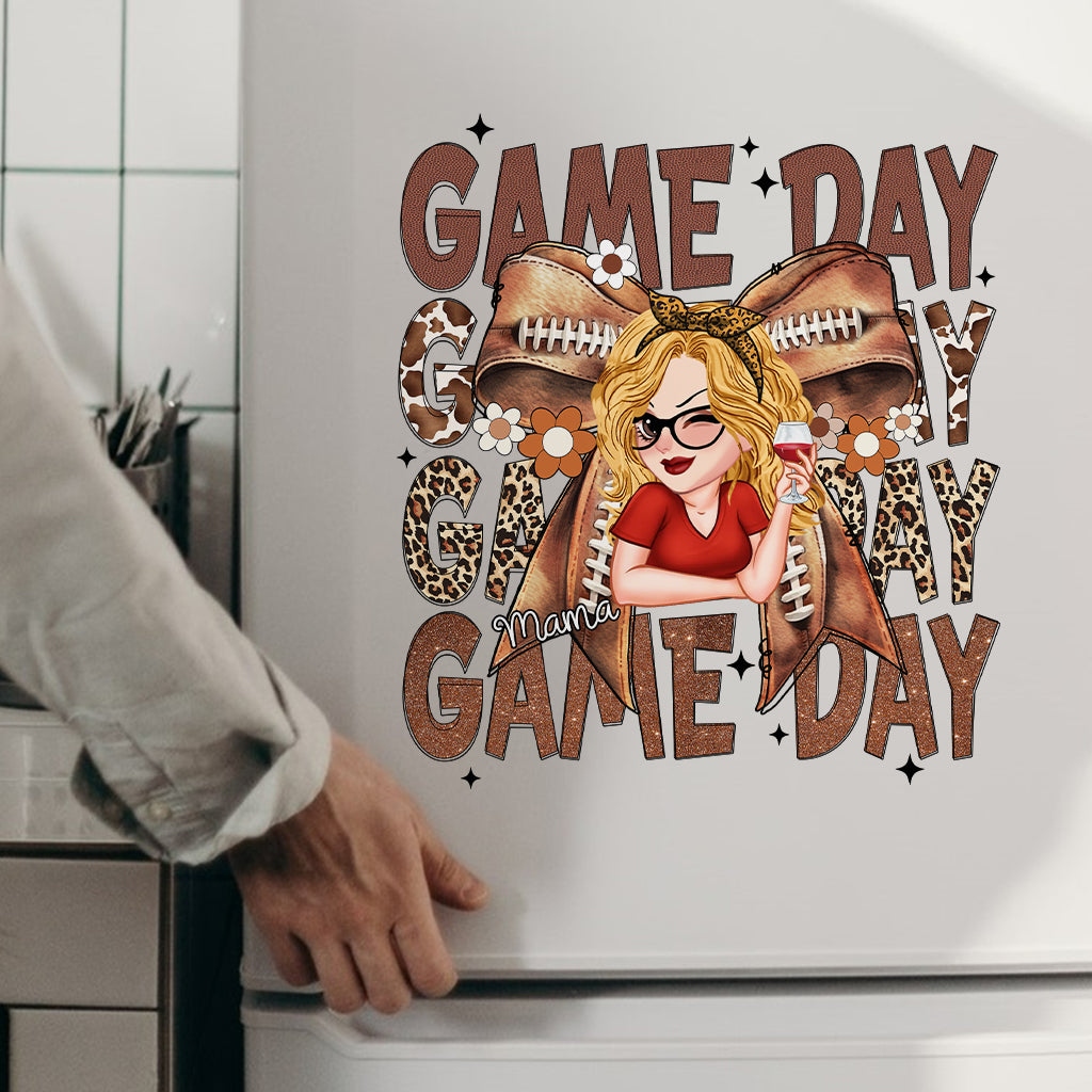 Game Day Football Mama - Personalized Football Decal Die Cut
