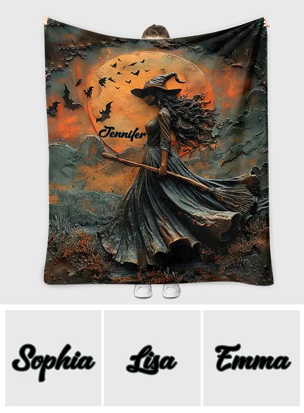 Beautiful Witch - Personalized Witch Blanket