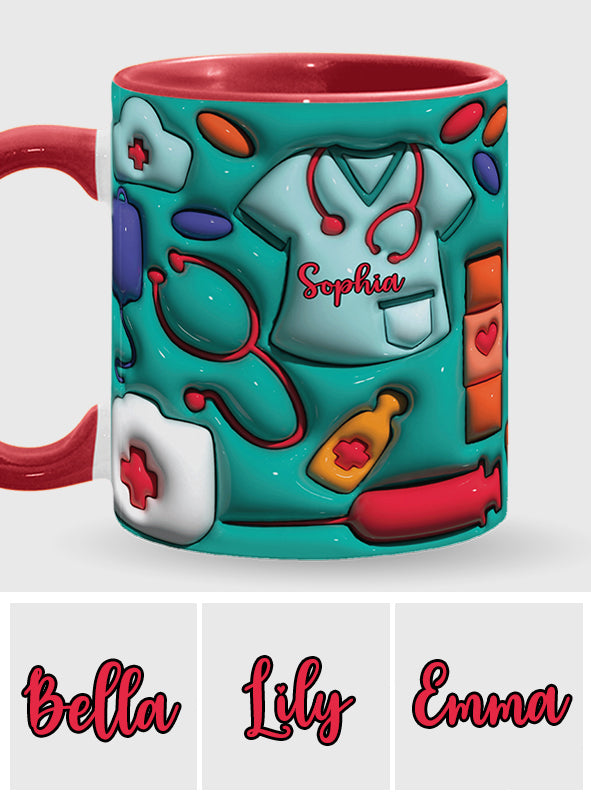 Puffy Nurse Mug - Personalized Nurse Accent Mug
