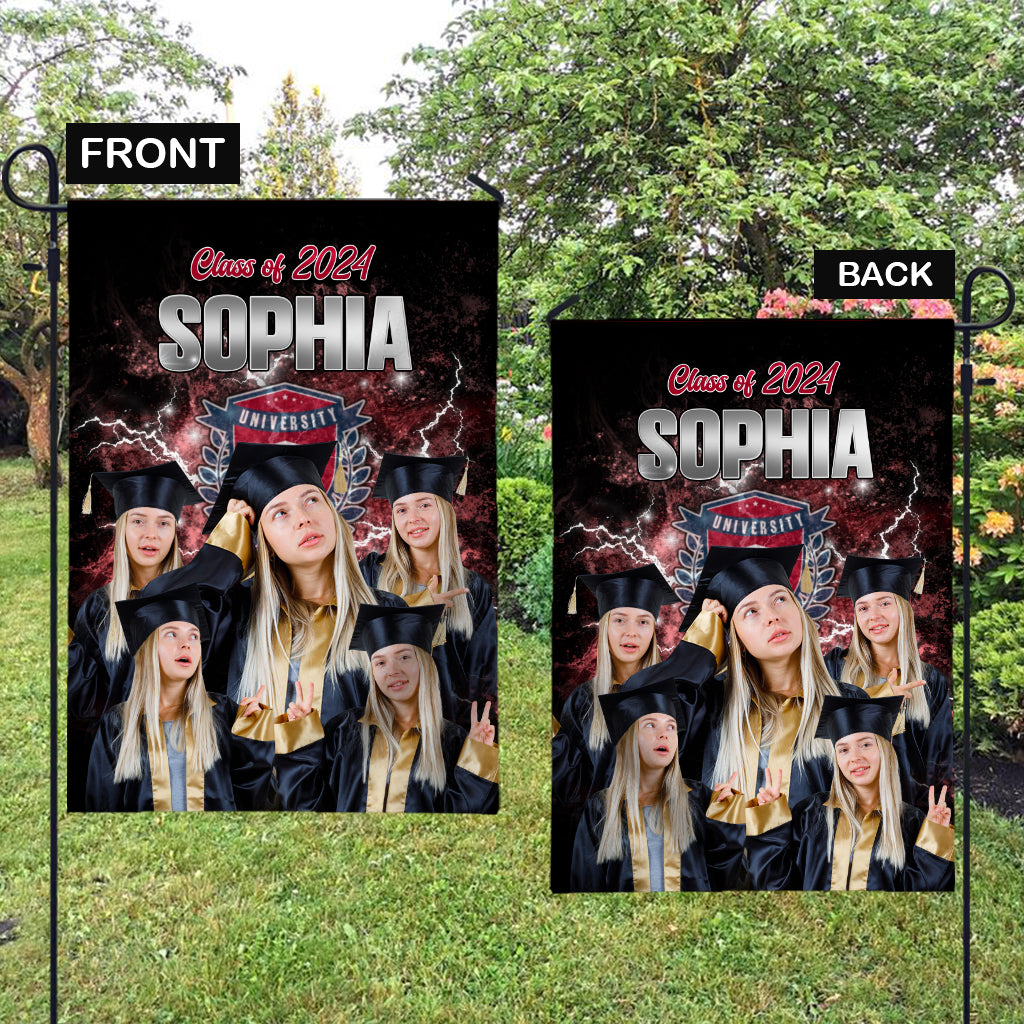 Proud Graduation 2024 - Personalized Graduation Garden Flag