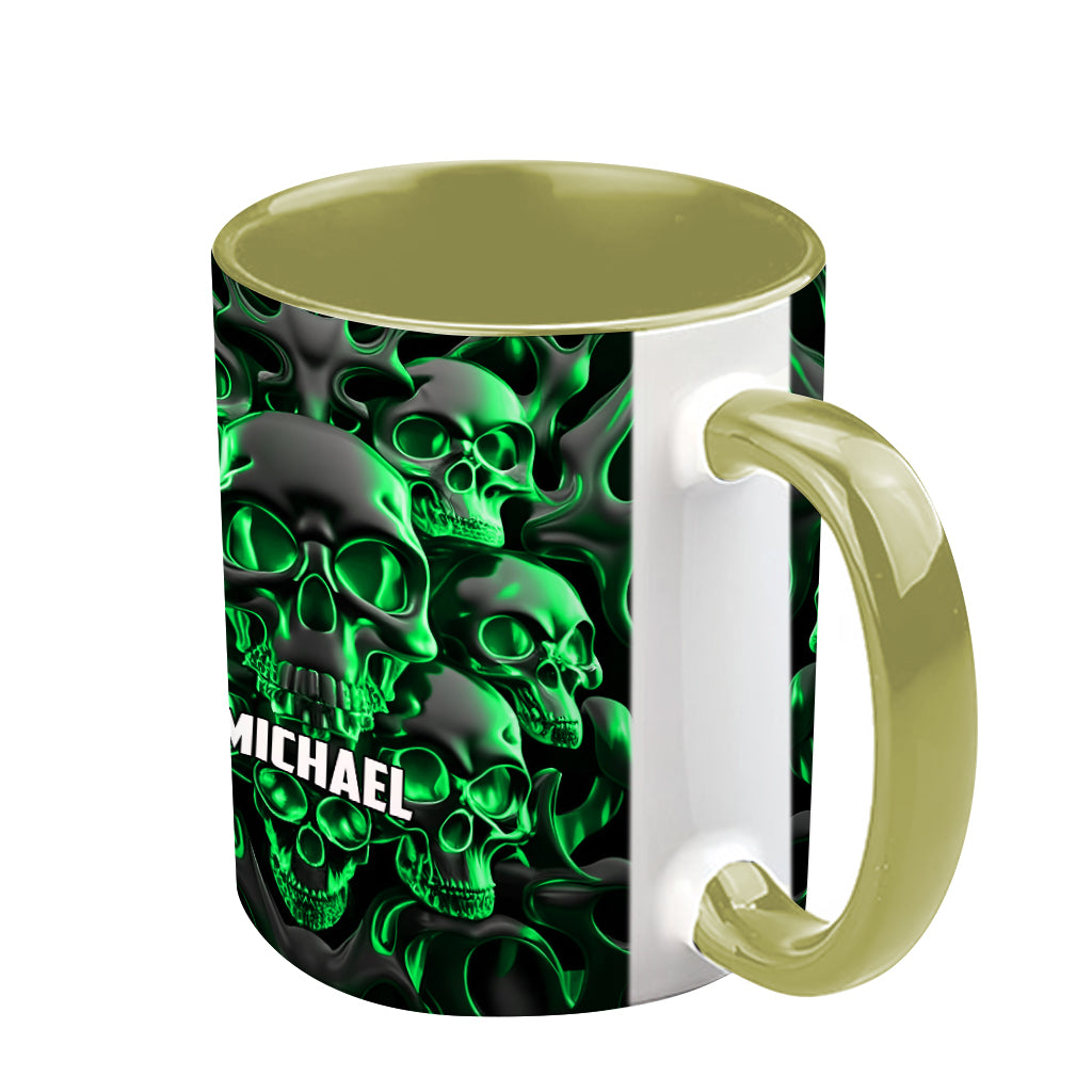 Melted Skull - Personalized Skull Accent Mug