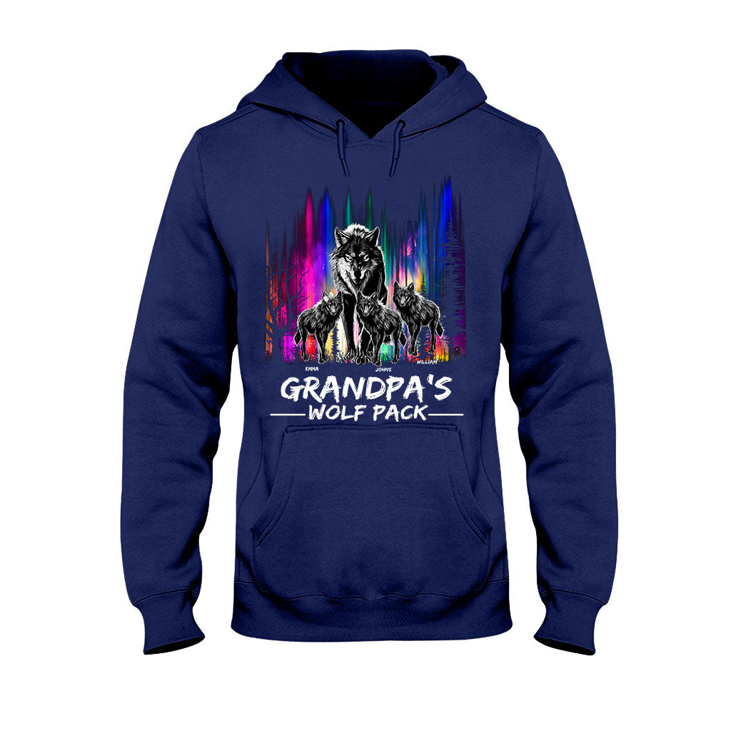Grandpa's Wolf Pack - Personalized Grandpa T-shirt And Hoodie