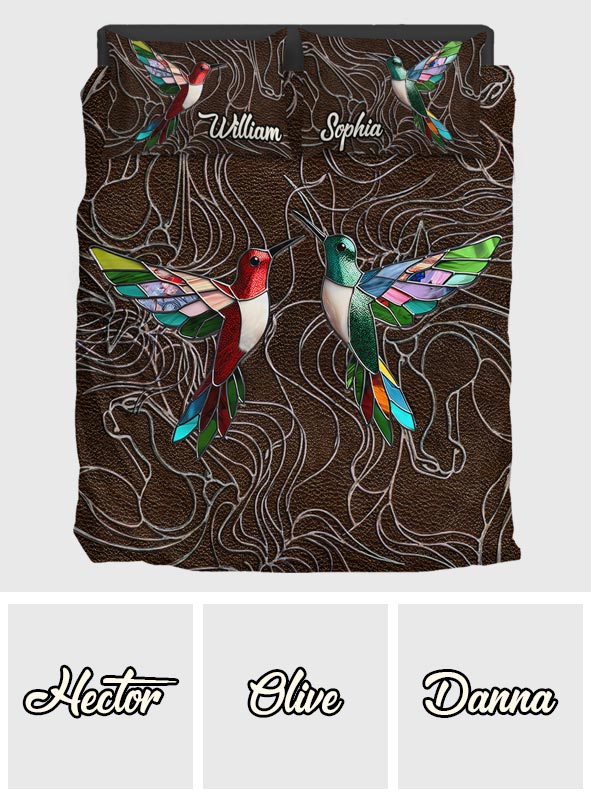 Ensemble de literie personnalisé pour toute la famille : Colibris et magnifiques oiseaux