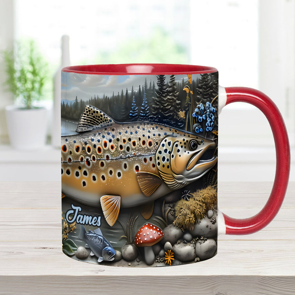 Love Fishing - Personalized Fishing Accent Mug