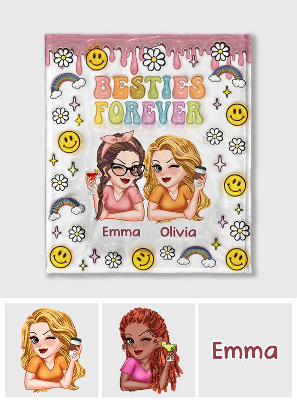 Besties Forever - Personalized Bestie Blanket