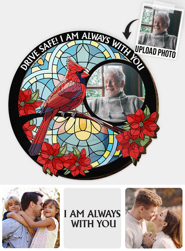 Drive Safe I'm Always With You - Personalized Memorial Shaped Car Visor Clip