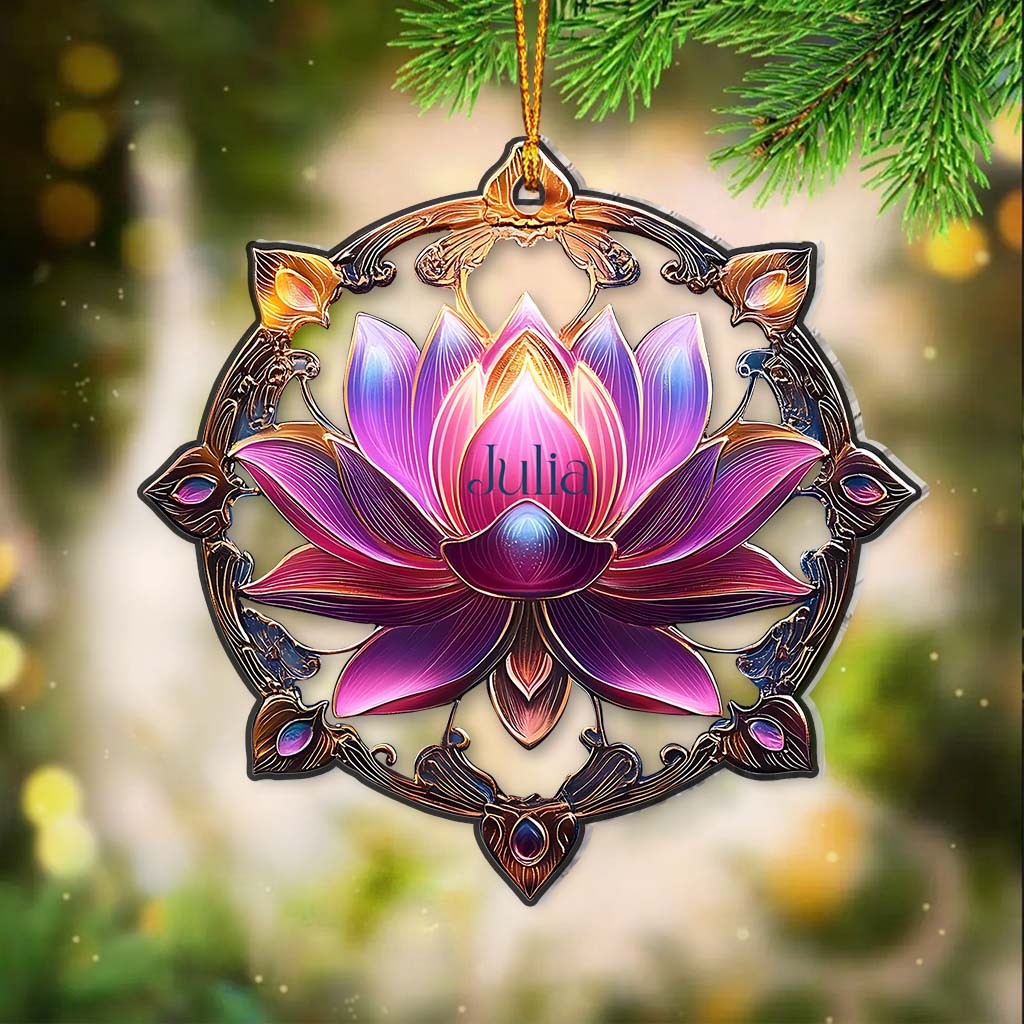 Beautiful Lotus - Personalized Yoga Ornament