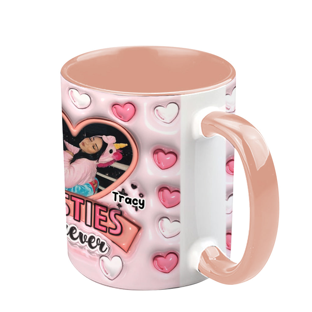 Besties forever - Personalized Bestie Accent Mug