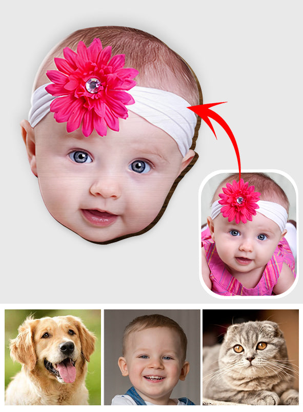 Beliebiges Foto – personalisierter, geformter Sonnenblendenclip fürs Auto.