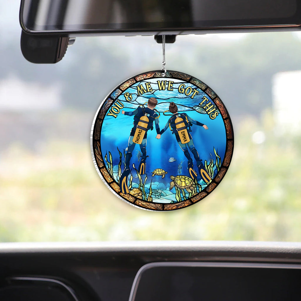 We Got This - Personalized Scuba Diving Custom Shaped Car Ornament